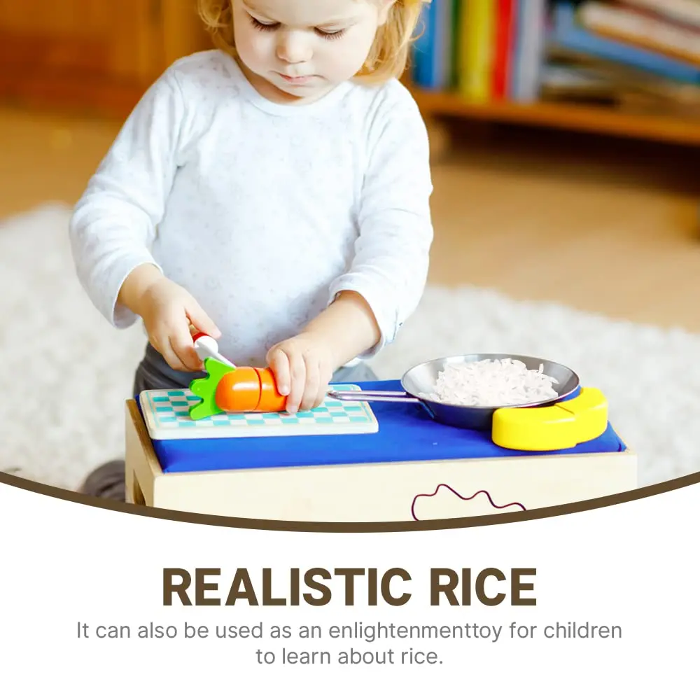 Luckforest Artificial White Rice 150g | Realistic Fake Rice for Home & Kitchen Decor - view 5