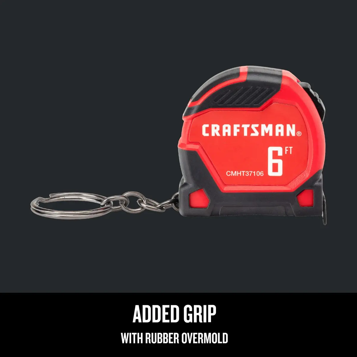 CRAFTSMAN Keychain Tape Measure 6 FT (1.8 m) | Durable Steel Blade with Rubber Grip - view 4