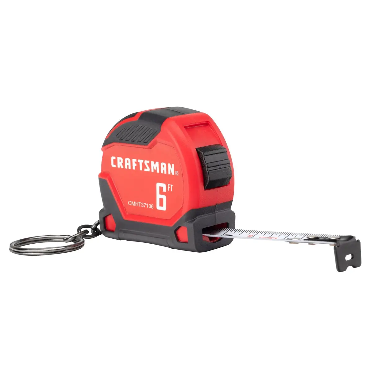 CRAFTSMAN Keychain Tape Measure 6 FT (1.8 m) | Durable Steel Blade with Rubber Grip - main product image