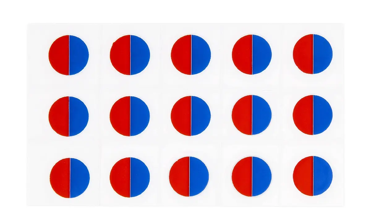 Danojo Faucet Stickers, 15 Hot & Cold Water Vinyl Circle | Self-Adhesive Tap Signage - main product image