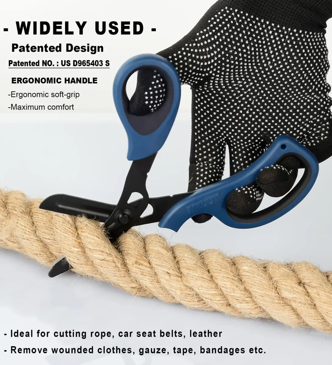 MEUUT Navy/Black+navy/Black Trauma Shears (2-Pack, 7.8 Inch) | Patented Stainless Steel - view 4