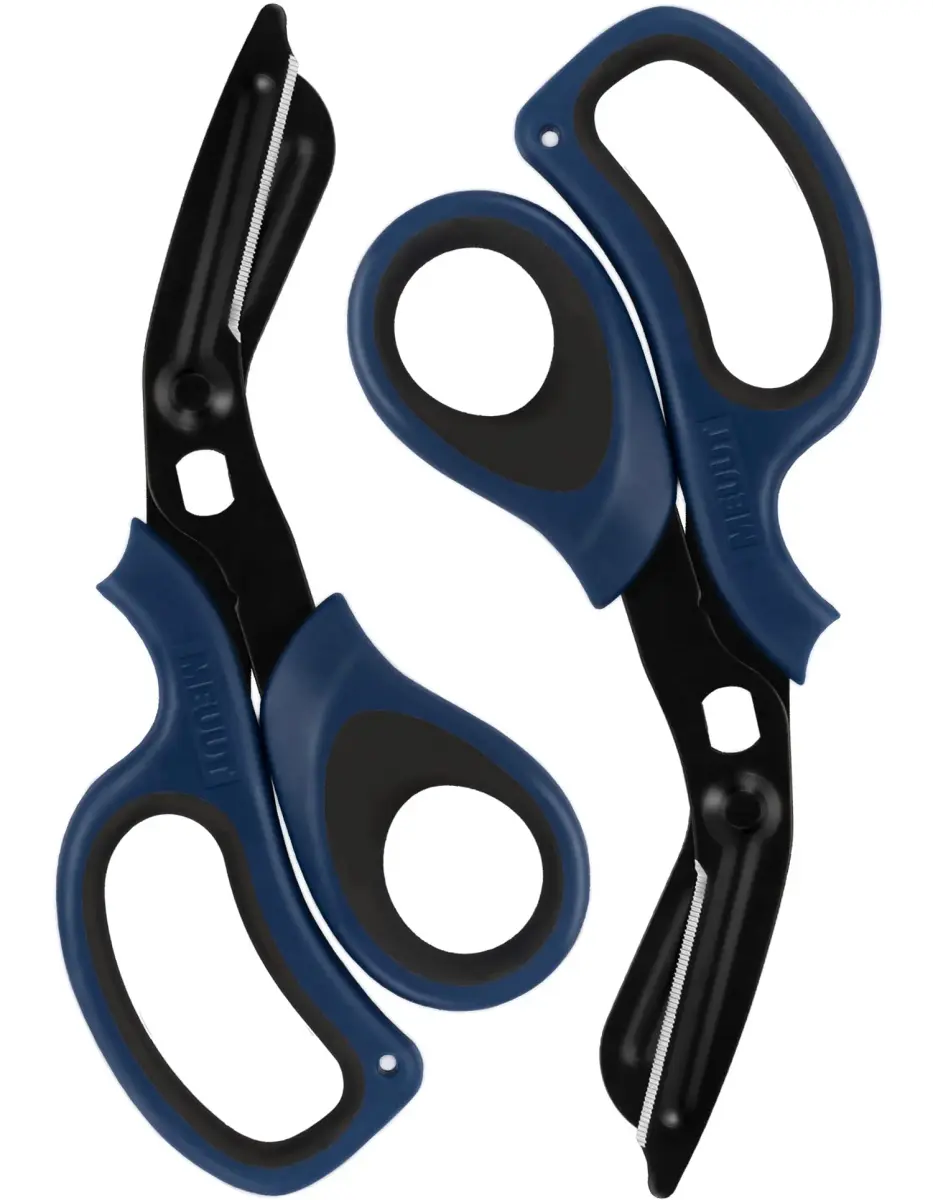 MEUUT Navy/Black+navy/Black Trauma Shears (2-Pack, 7.8 Inch) | Patented Stainless Steel - main product image