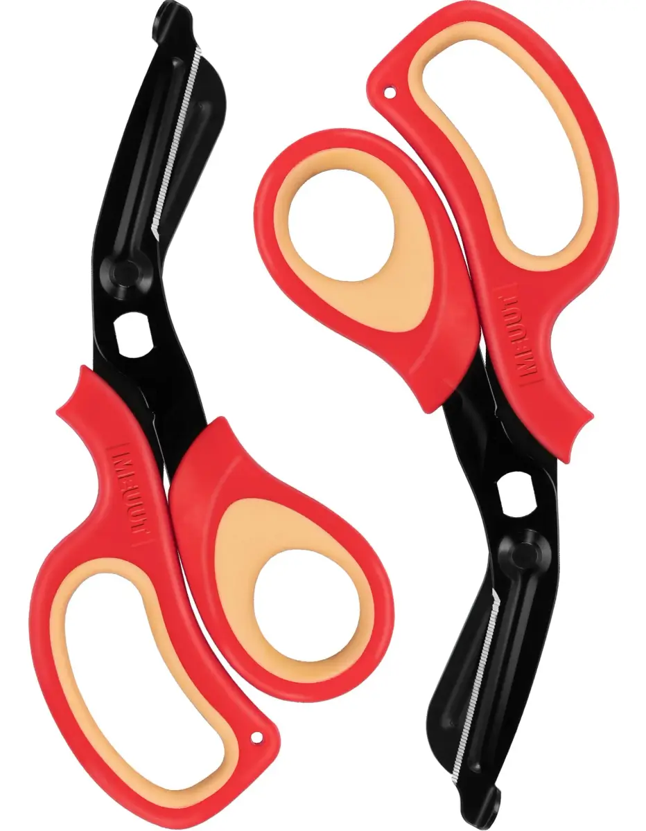 MEUUT Medical Trauma Shears 7.8" (19.8 cm) - 2-Pack | Ambidextrous, Serrated, Non-Stick Blades - main product image