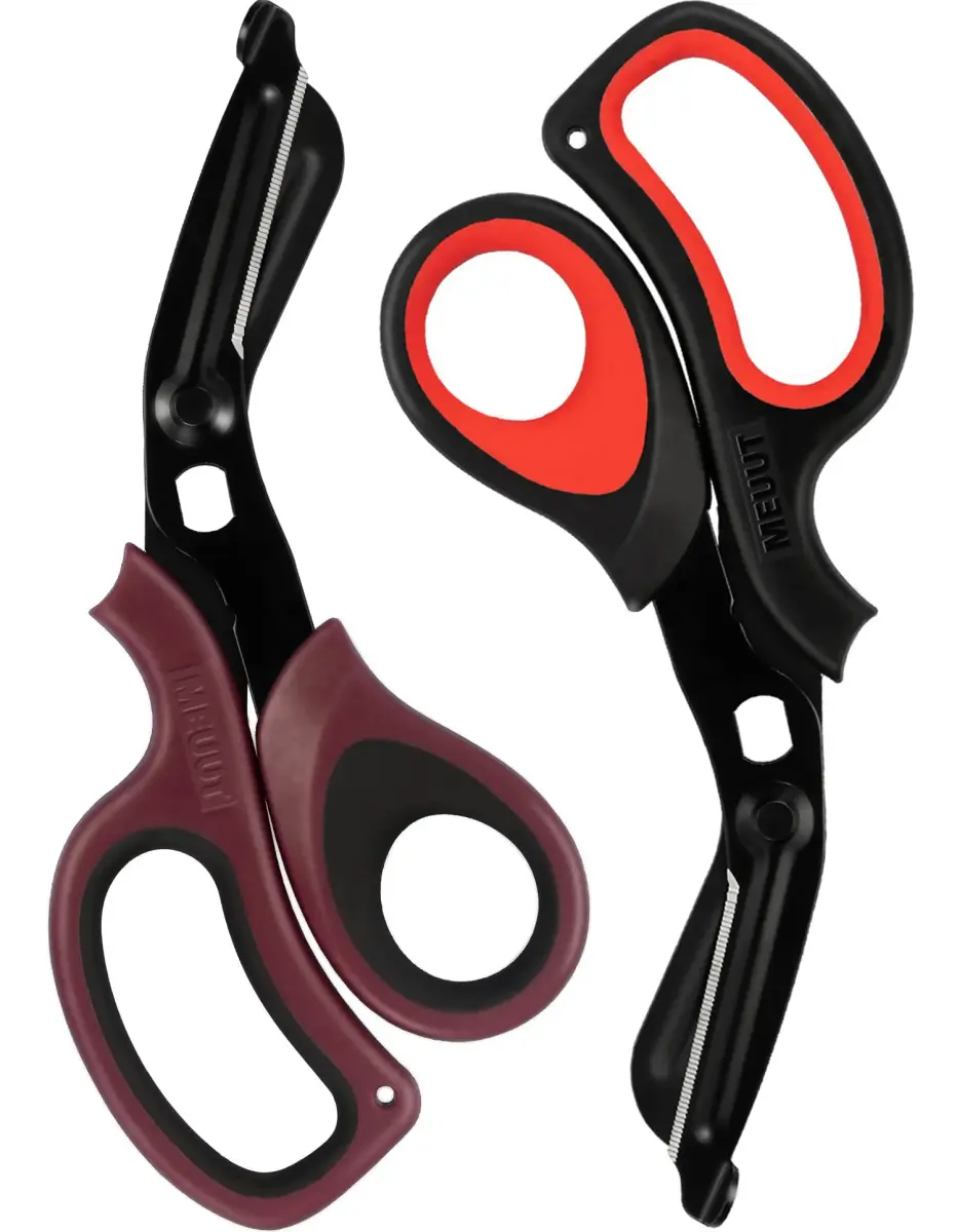 MEUUT Medical Trauma Shears 7.8" (19.8 cm) - 2-Pack | Ambidextrous, Serrated, Non-Stick Blades - main product image