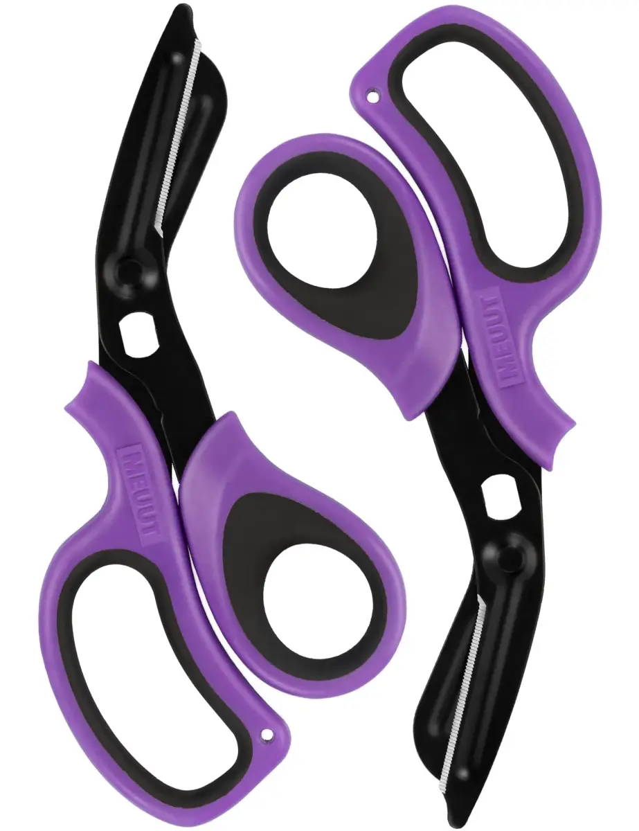 MEUUT Medical Trauma Shears 7.8" (19.8 cm) - 2-Pack | Ambidextrous, Serrated, Non-Stick Blades - main product image