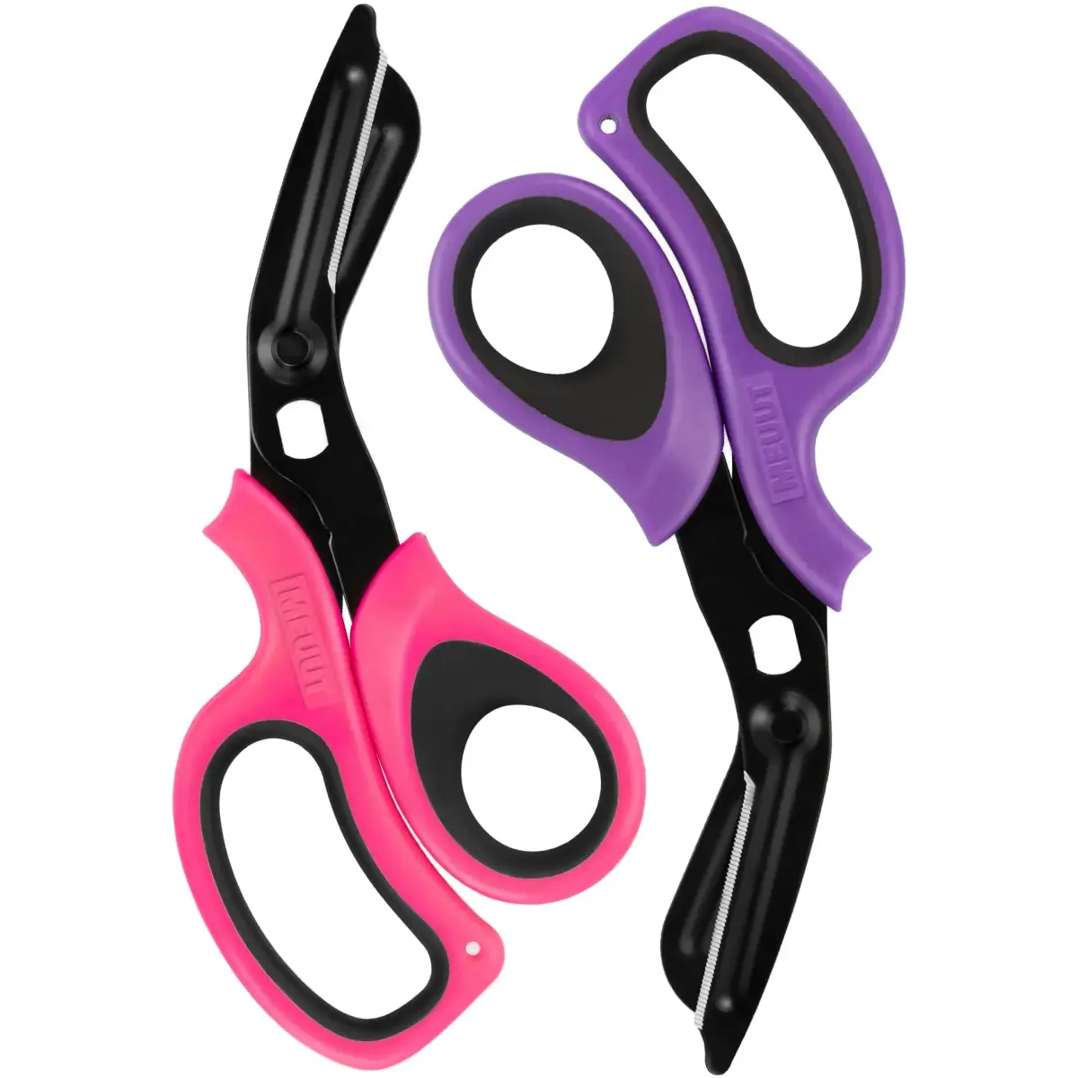 MEUUT Medical Trauma Shears 7.8" (2-Pack) | Serrated, Non-Stick, Ambidextrous Nurse Scissors - main product image