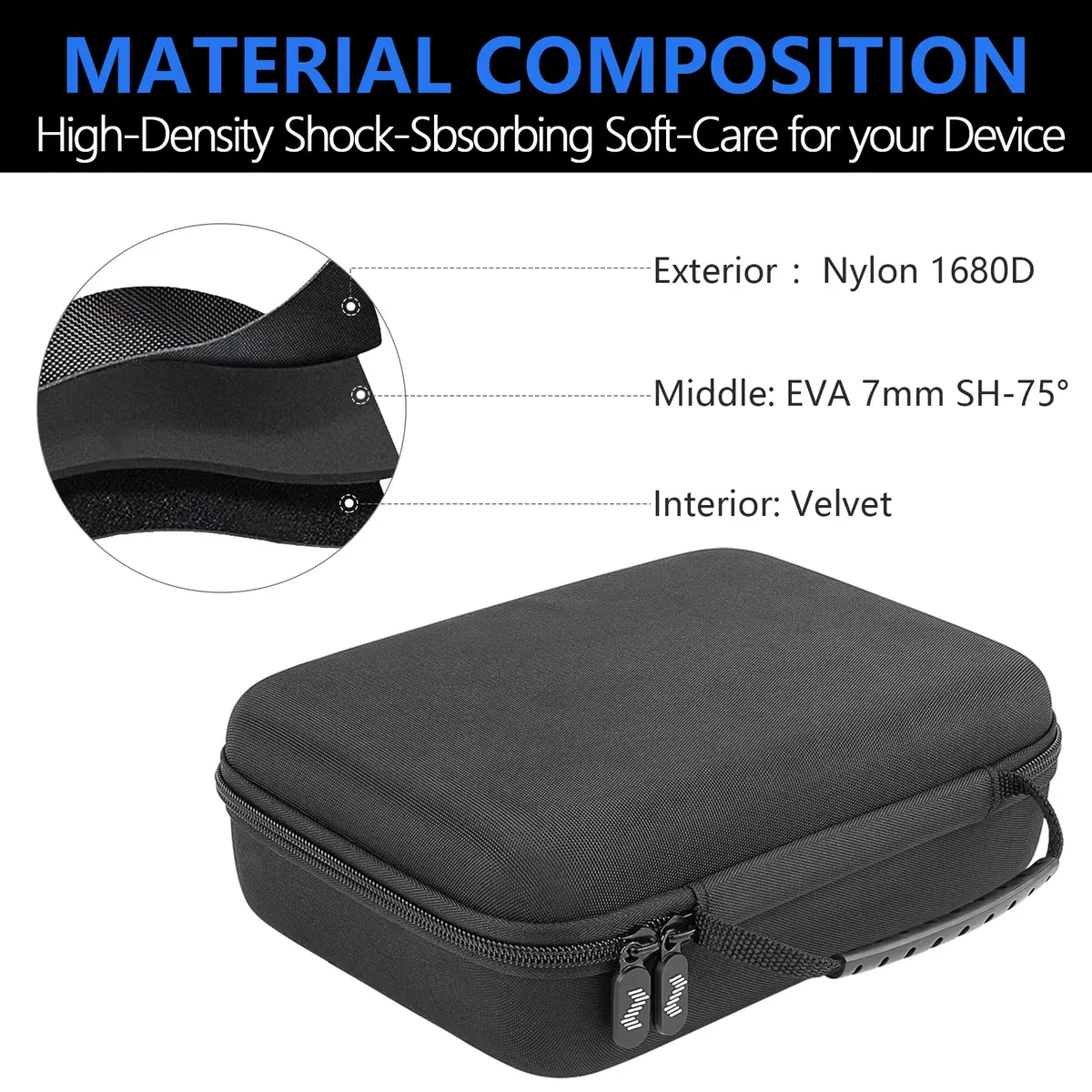 Musiin Velvet Guitar Effects Pedal Case for Zoom G1X Four B1X, 25cm (9.8in) | Protects Against Scratches & Dust - view 5