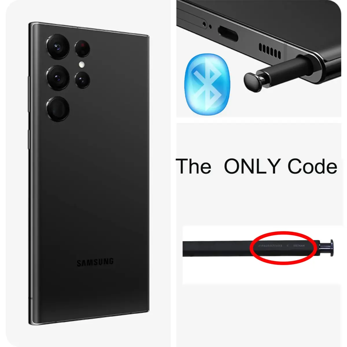 Alovexiong S22 Ultra S Pen with Bluetooth for Samsung Galaxy S22 Ultra Stylus Pen, Black | Compatible with Samsung Galaxy S22 Ultra 5G SM-S908 Models - view 5