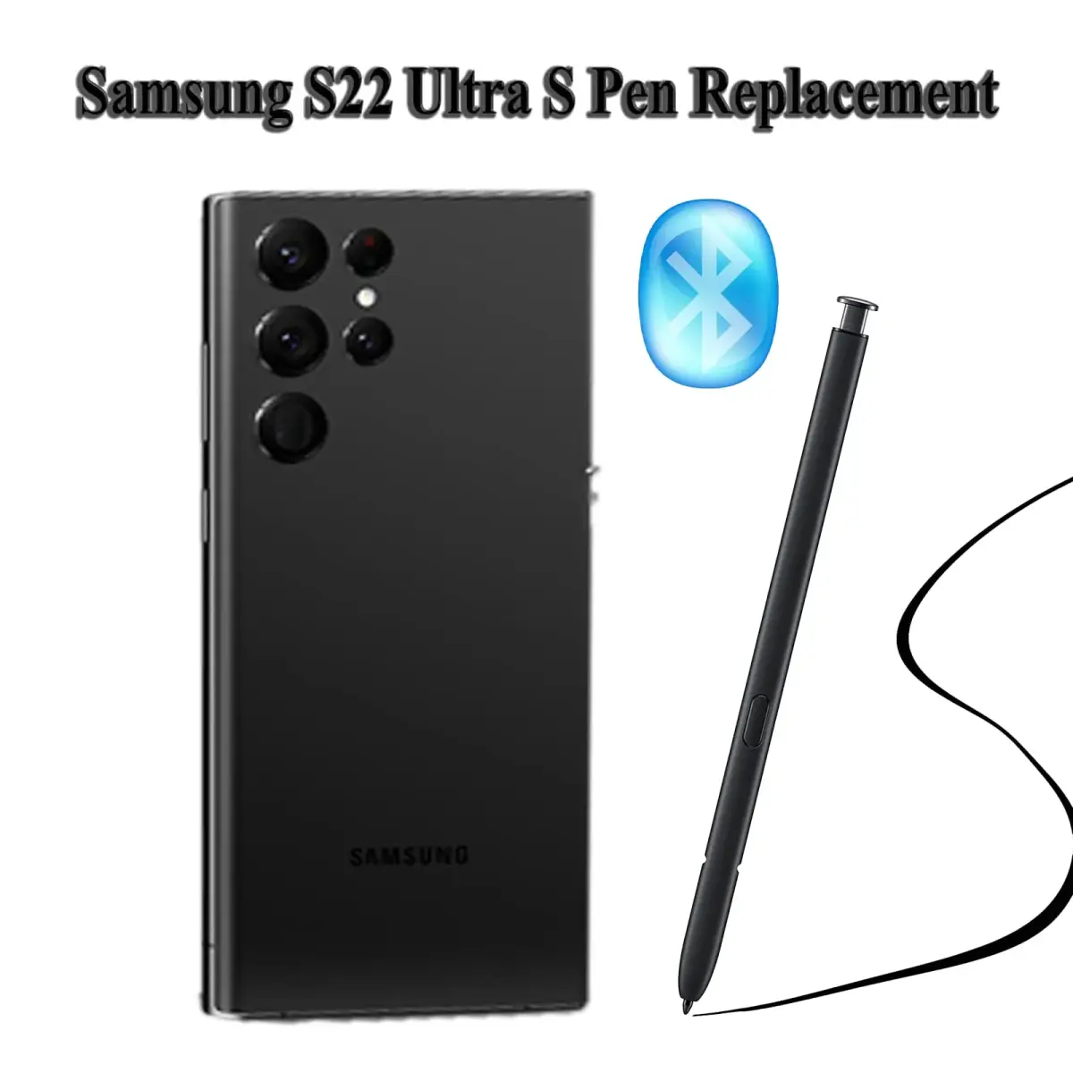 Alovexiong S22 Ultra S Pen with Bluetooth for Samsung Galaxy S22 Ultra Stylus Pen, Black | Compatible with Samsung Galaxy S22 Ultra 5G SM-S908 Models - view 2