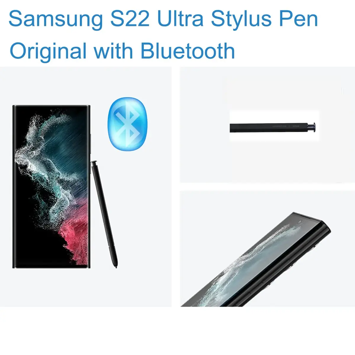 Alovexiong S22 Ultra S Pen with Bluetooth for Samsung Galaxy S22 Ultra Stylus Pen, Black | Compatible with Samsung Galaxy S22 Ultra 5G SM-S908 Models - view 3