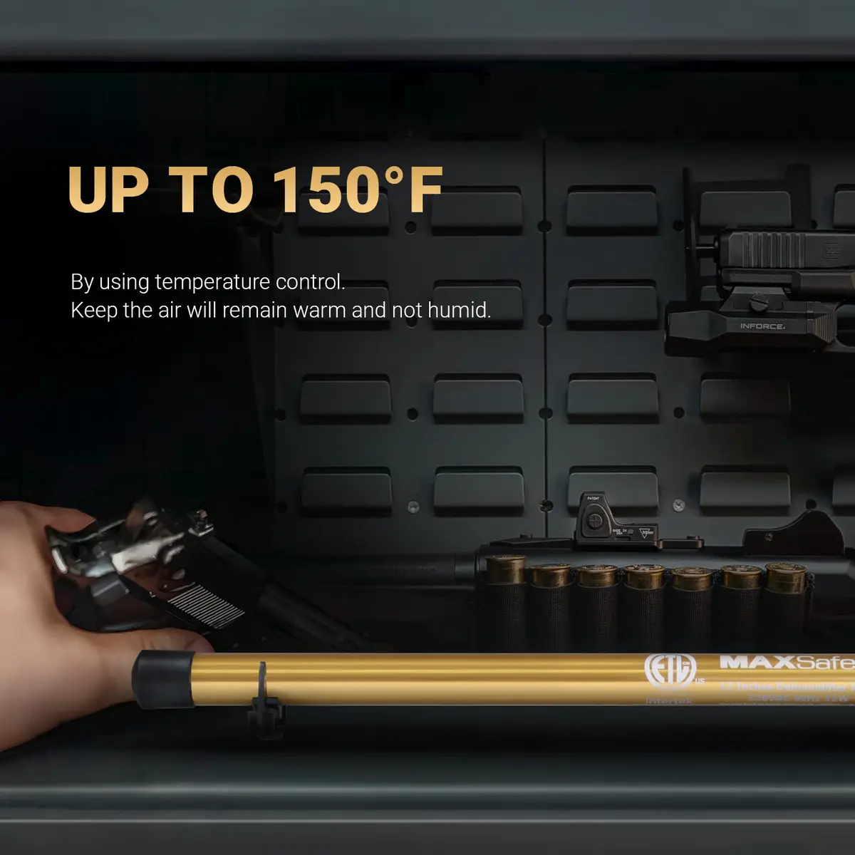 MAXSafes Gun Safe Dehumidifier Rod High Power 12in (30.48cm) | ETL Approved for Moisture Protection - view 4
