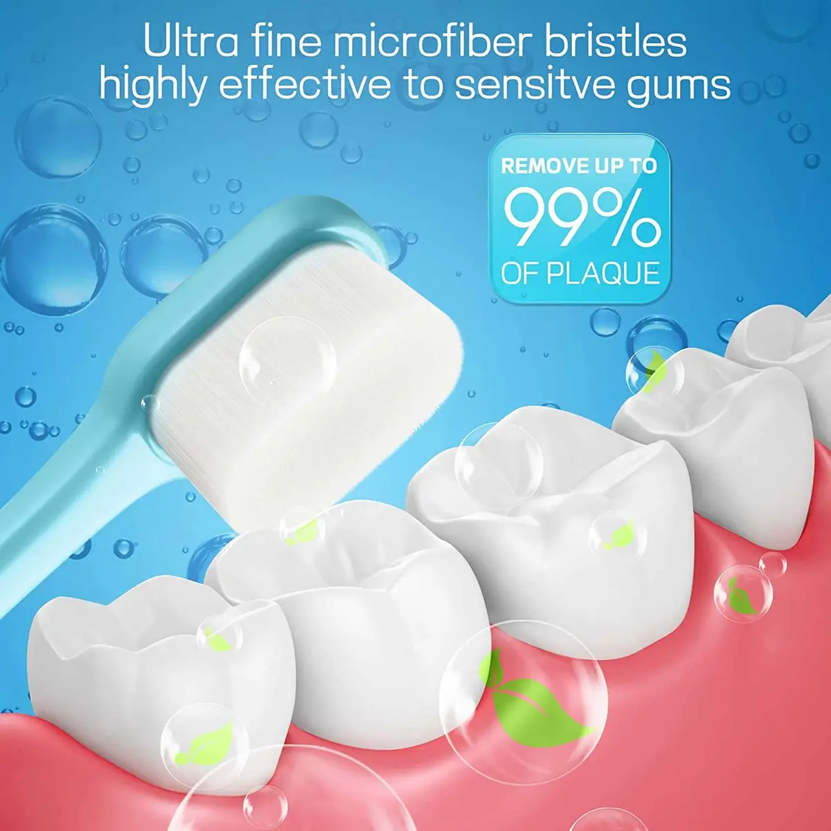 OB rush Extra Soft Toothbrush, Ultra Soft Toothbrush for Sensitive Gums, 20k Nano Floss Bristles, Pack of 2 | Gentle Cleaning for Braces & Pregnancy - view 3