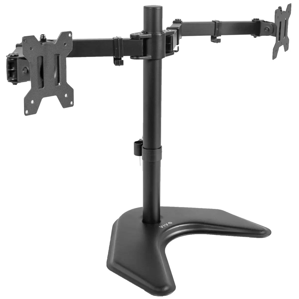 VIVO Dual LED LCD Monitor Mount, Free-Standing Desk Stand for 2 Screens up to 32 Inch, Heavy-Duty Fully Adjustable Arms with Max VESA 100x100mm, Black, STAND-V032F - main product image