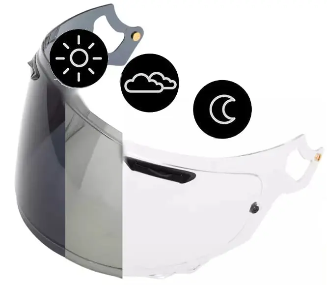 The Helmet Shop VAS-V MAX Photochromic Helmet Shield | Compatible with Corsair-X & More - view 2