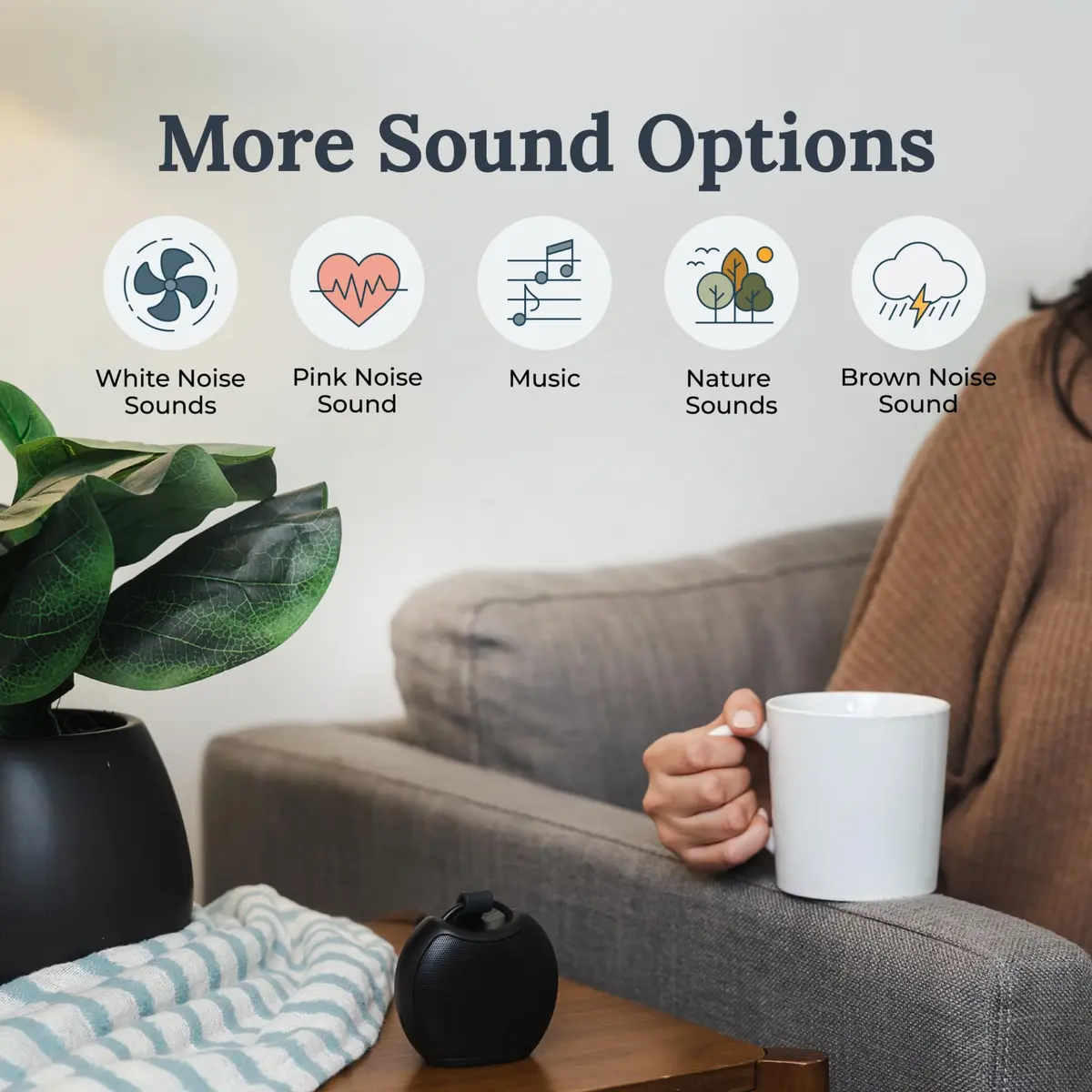 Yogasleep Rohm+ Travel White Noise Machine Black 153g (5.4 oz) | Bluetooth Speaker & Charging - view 3