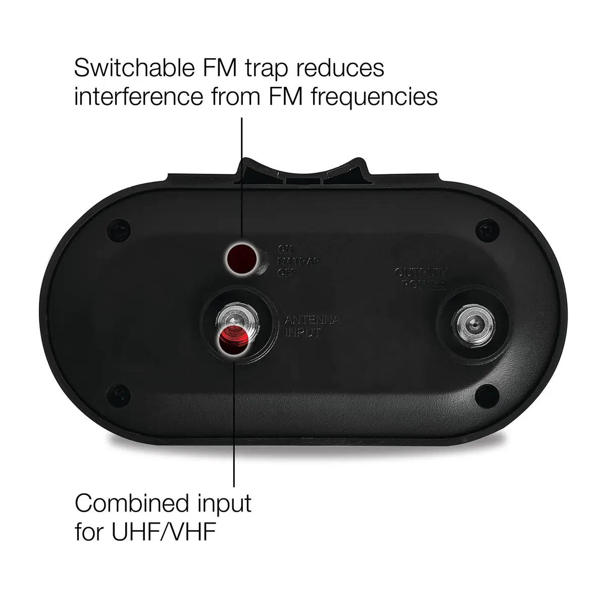 RCA Digital Signal Amplifier for Outdoor Antennas | Low Noise UHF/VHF Amplification Support - view 3