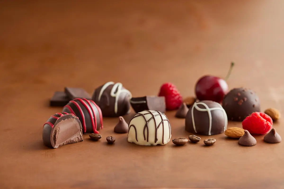 Harry & David Signature Holiday Truffles 24 Count | Milk & Dark Chocolate Assortment, 0.6 oz Each - view 5