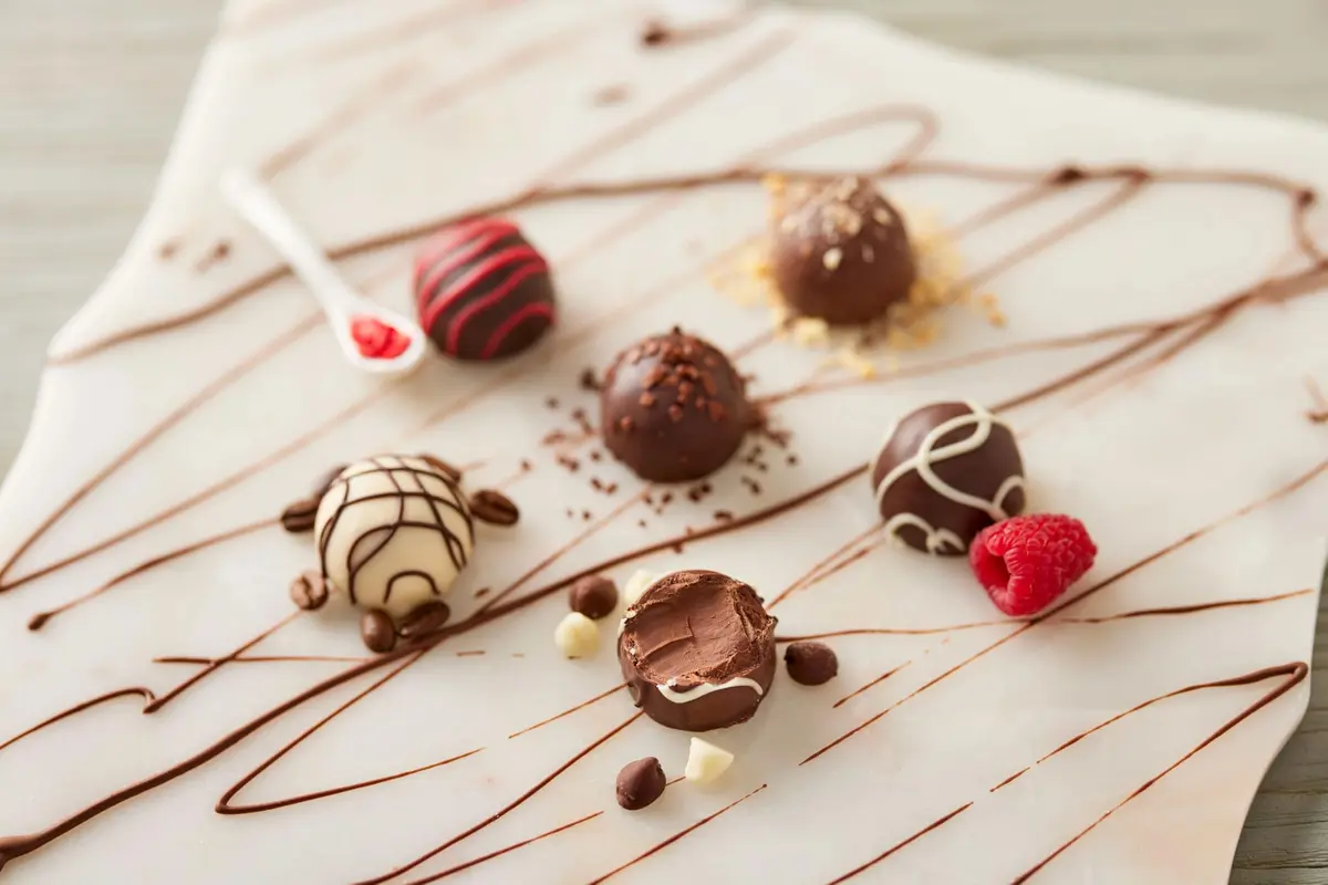 Harry & David Signature Holiday Truffles 24 Count | Milk & Dark Chocolate Assortment, 0.6 oz Each - view 3