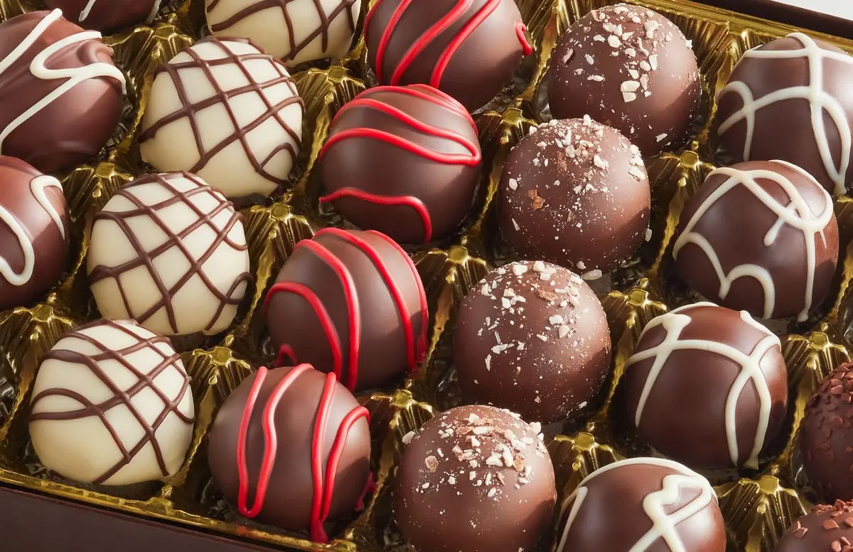 Harry & David Signature Holiday Truffles 24 Count | Milk & Dark Chocolate Assortment, 0.6 oz Each - view 4