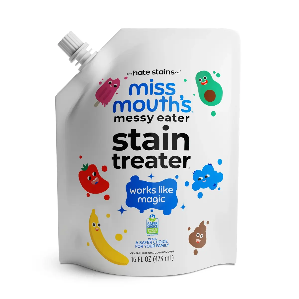 Miss Mouth's Messy Eater Refill Laundry Stain Remover 473ml (16 Fl Oz) | EPA Safer Choice Certified - main product image