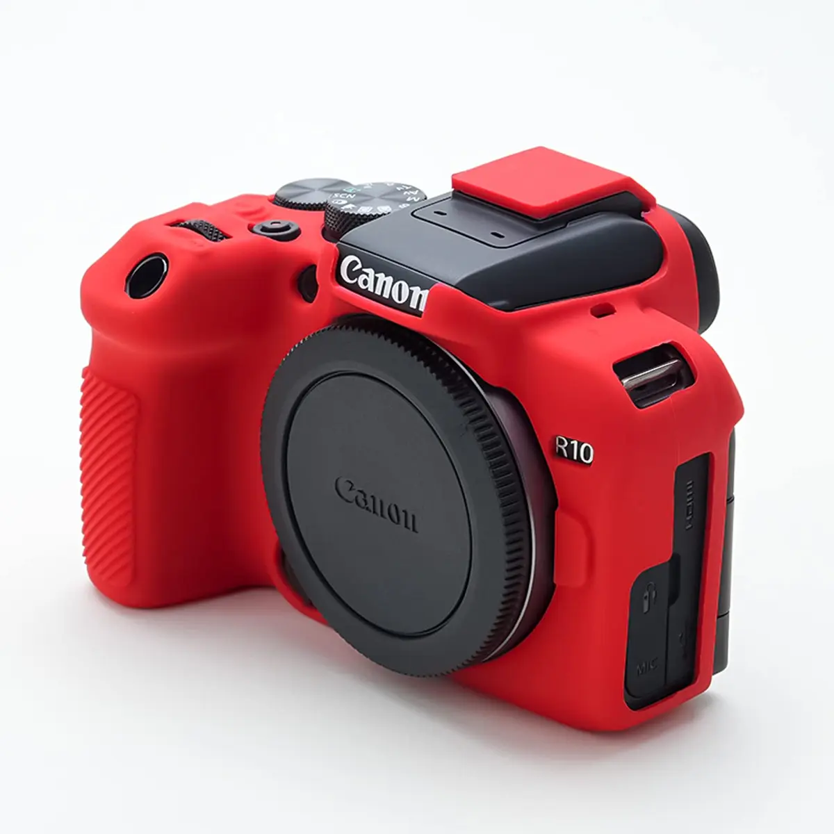Rieibi EOS R10 Camera Case - Silicone Protective Cover for Canon R10 Digital Camera - Red - view 7