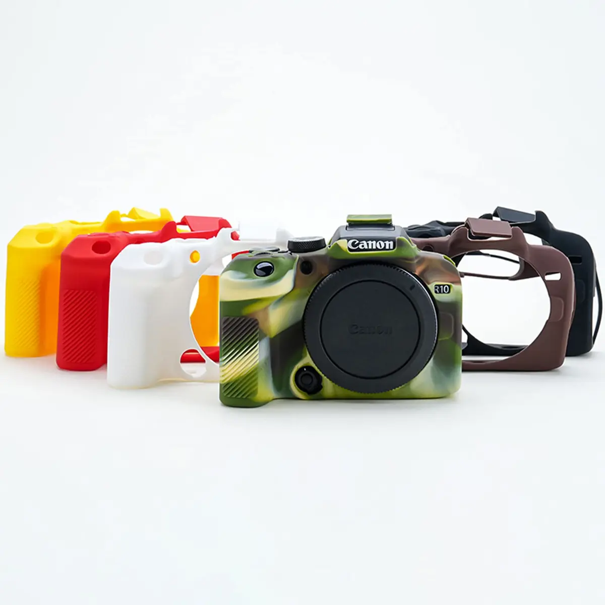 Rieibi EOS R10 Camera Case - Silicone Protective Cover for Canon R10 Digital Camera - Red - view 8