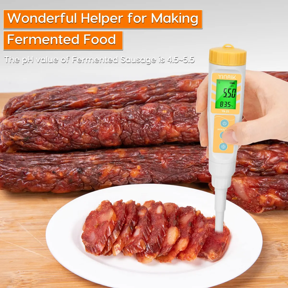 YINMIK Digital pH Meter with Extra Replaceable pH Probe Food pH Checker | Stable Readings for Water & Food - view 5