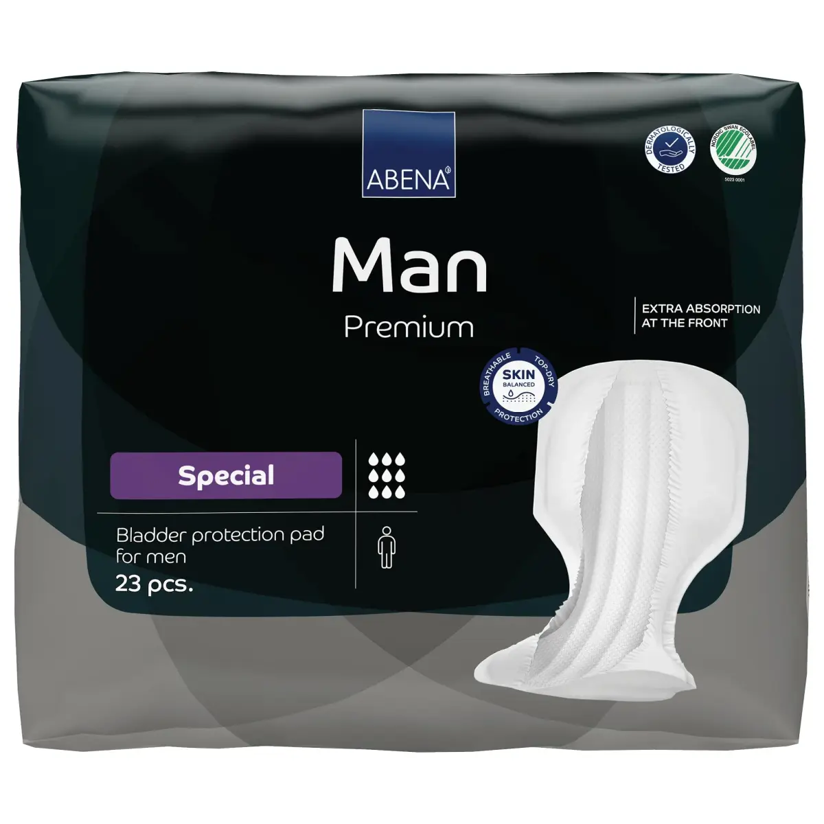 Abena Abri-Man Special Male Pads 23 Count | Light Incontinence Protection for Men - main product image