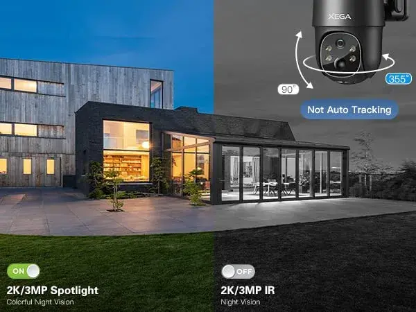 Xega 4G LTE Solar Cellular Security Camera with SIM Card, 2K HD PTZ, 10m Cable | No WiFi Needed - view 5