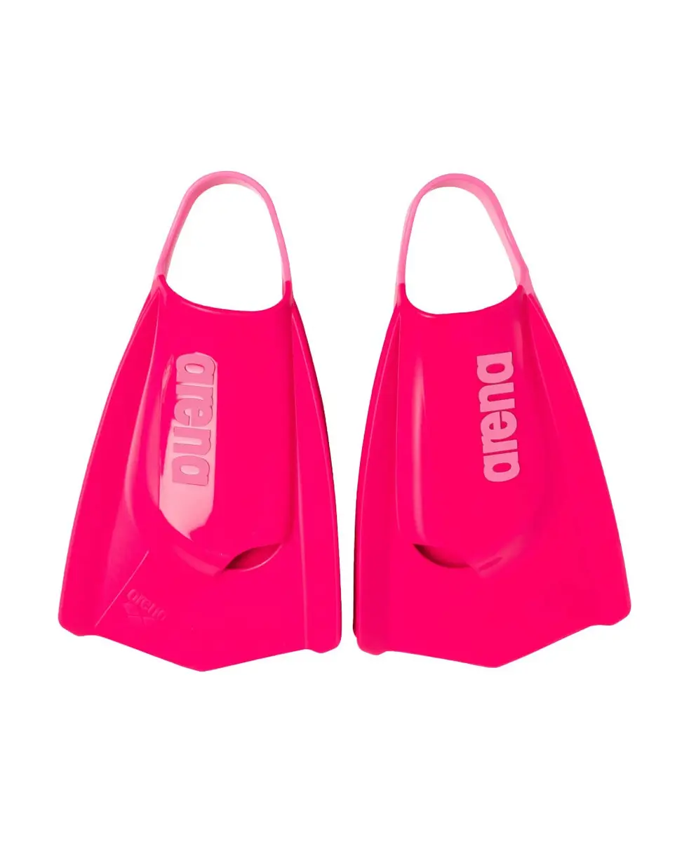 Arena Powerfin Pro II Swim Training Fins Silicone Short Blade Pink Size 7.5-9 | Max Forward Thrust & Flexibility - main product image