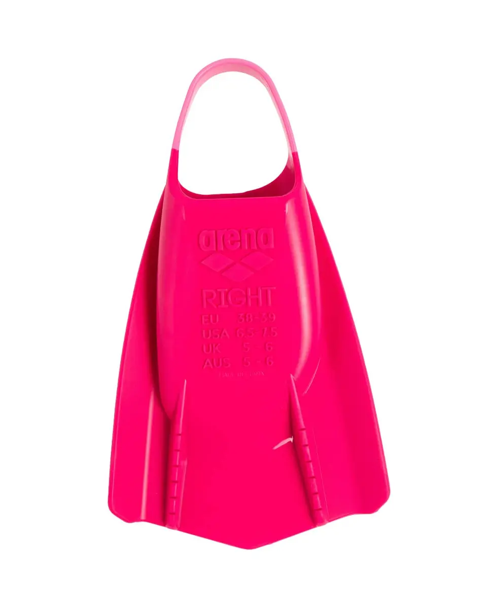Arena Powerfin Pro II Swim Training Fins Silicone Short Blade Pink Size 7.5-9 | Max Forward Thrust & Flexibility - view 4
