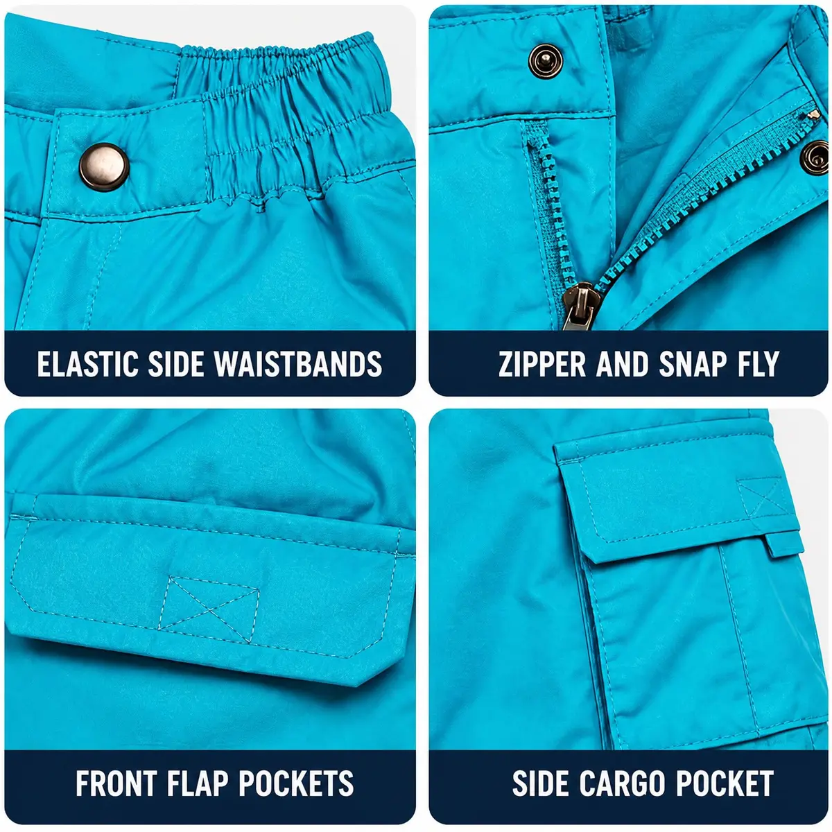 iXtreme Girls' Little Snowpant, Turquoise, 5/6 | Wind & Water Resistant, Insulated for Cold Weather - view 7