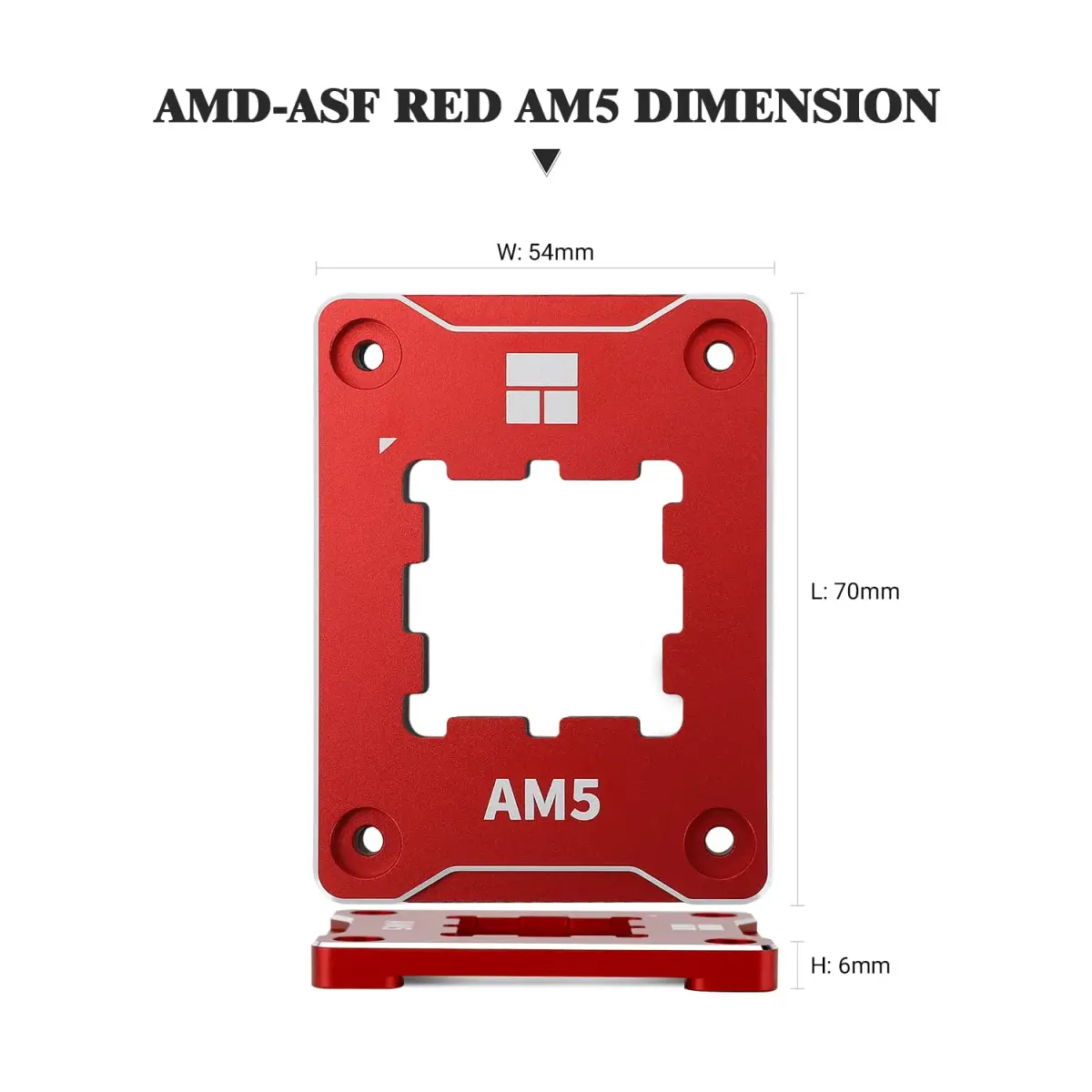 Thermalright ASF-RED AM5 CPU Holder Corrective Anti-Bending Fixing Frame 70mm (2.76in) | Protects AMD AM5 Processors - view 3
