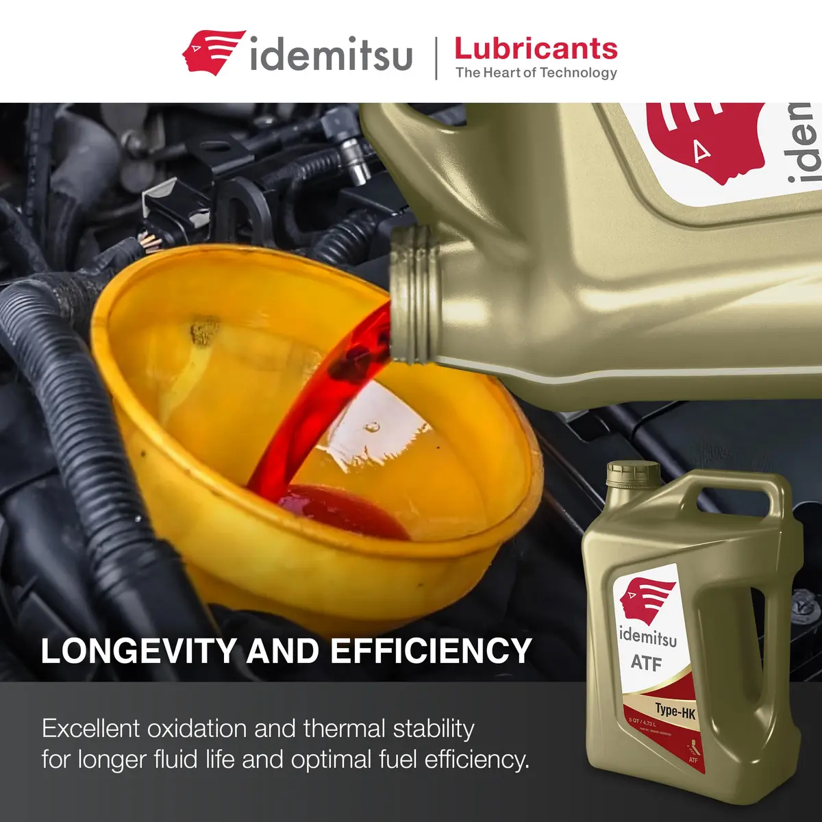 Idemitsu ATF Type HK (SP-III) 5 Quart | Enhanced Durability & Smooth Shifting in Hyundai/Kia Vehicles - view 5