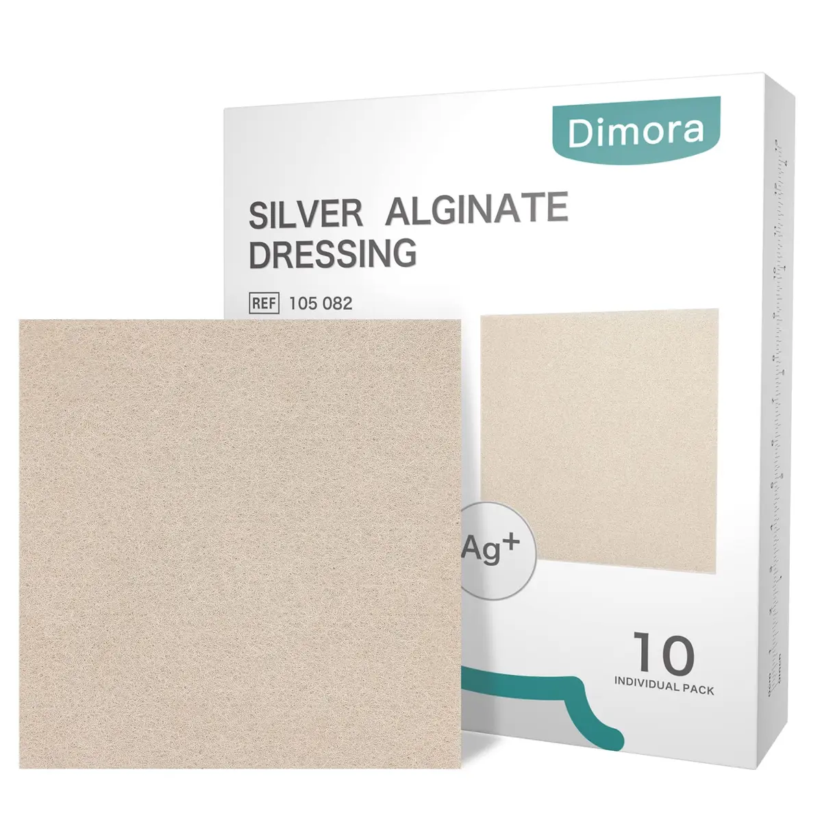 Dimora Silver-Infused Alginate Wound Dressing Pads 4'' x 4'' | Highly Absorbent & Non-Stick for Indian Wounds - main product image