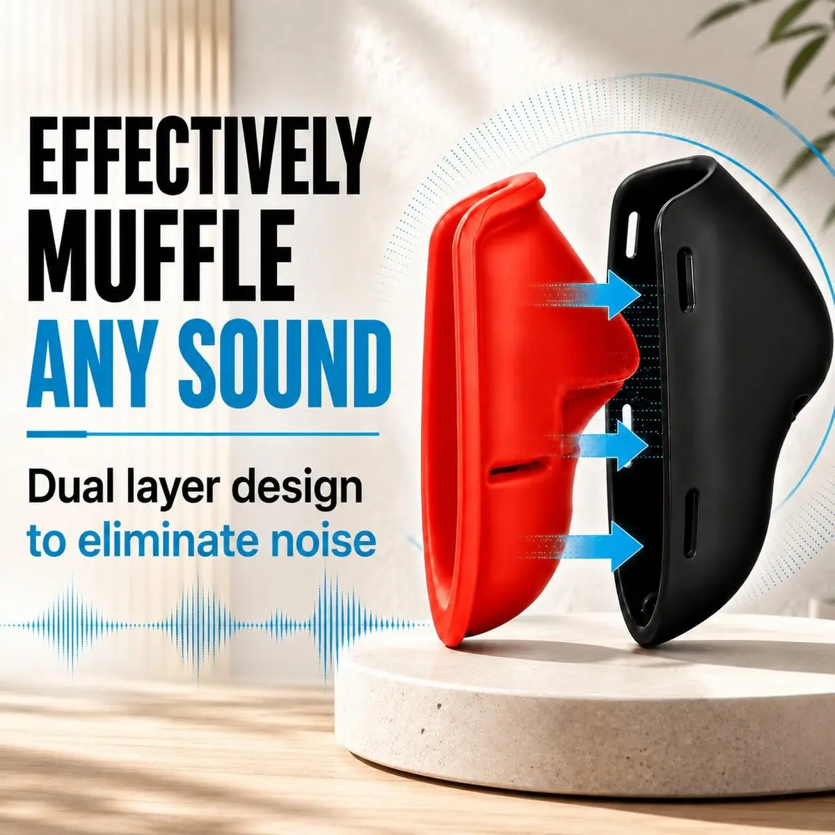 Tilcare Voice Dampener Mask for Singers, Stress Relief - Black, 30 Decibel Reduction | Practice Out Loud Without Disturbing Others - view 3