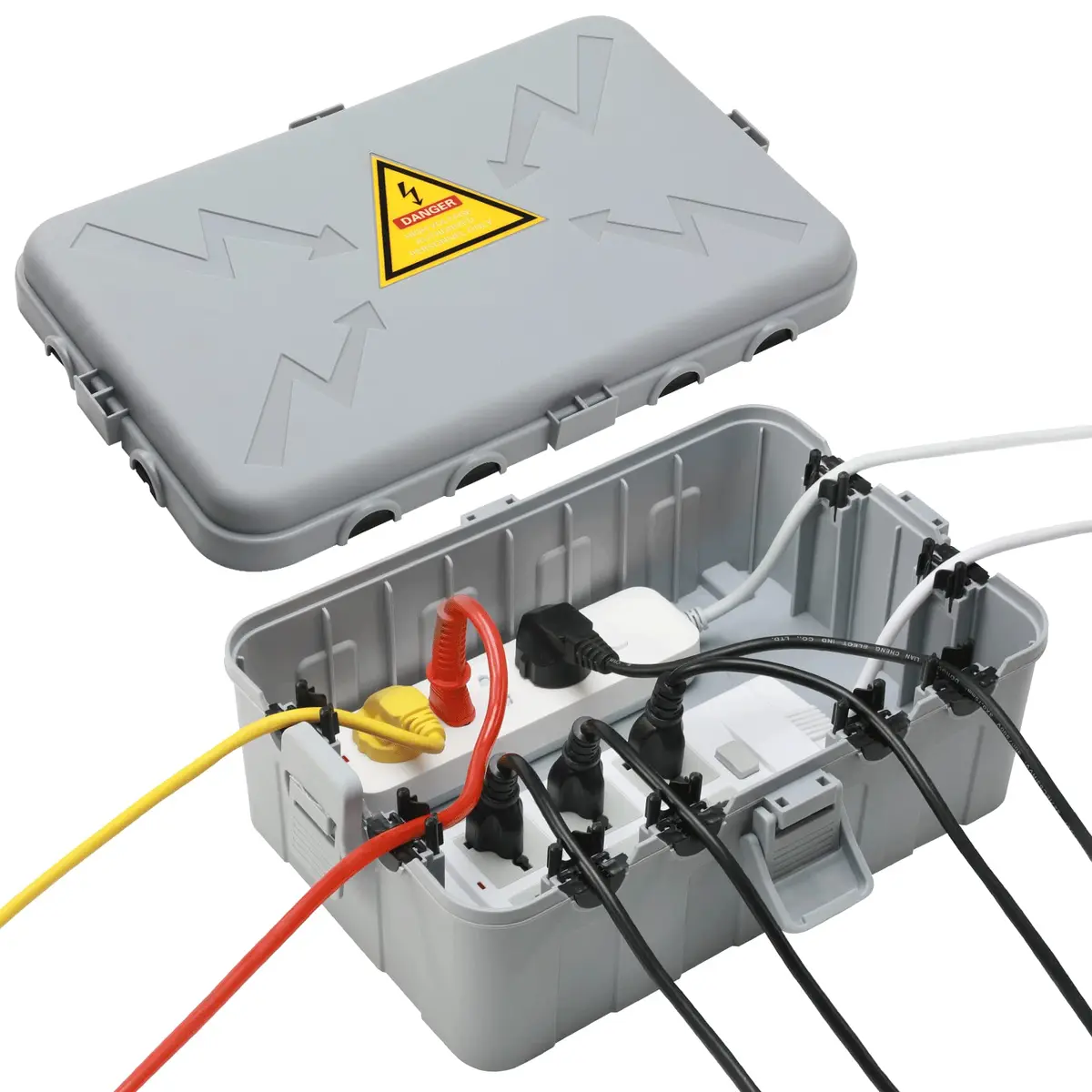 Hrensaw Large Outdoor Electrical Box 12.5x8.5x5 inch IP54 Waterproof Weatherproof Cover - main product image