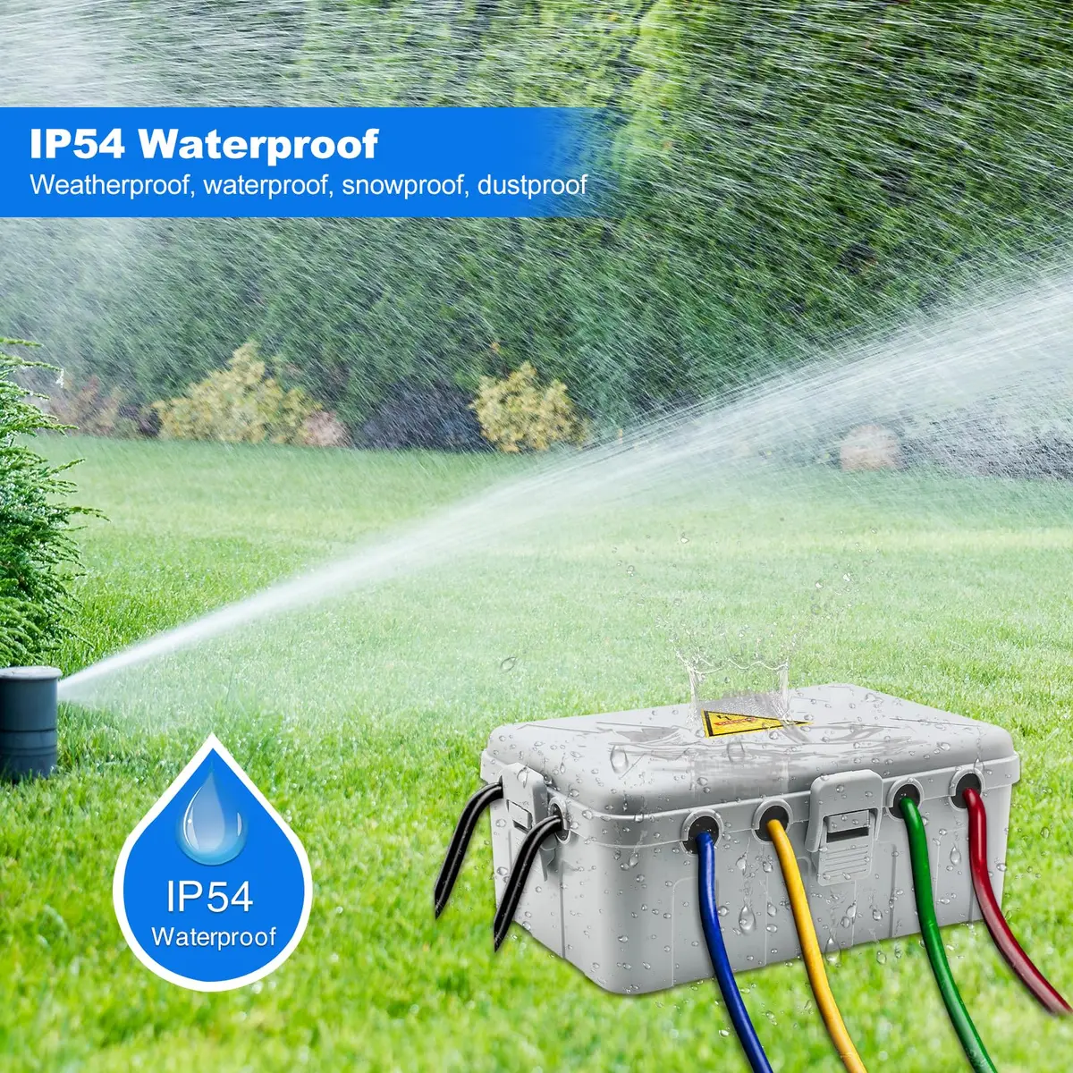 Hrensaw Large Outdoor Electrical Box 12.5x8.5x5 inch IP54 Waterproof Weatherproof Cover - view 5