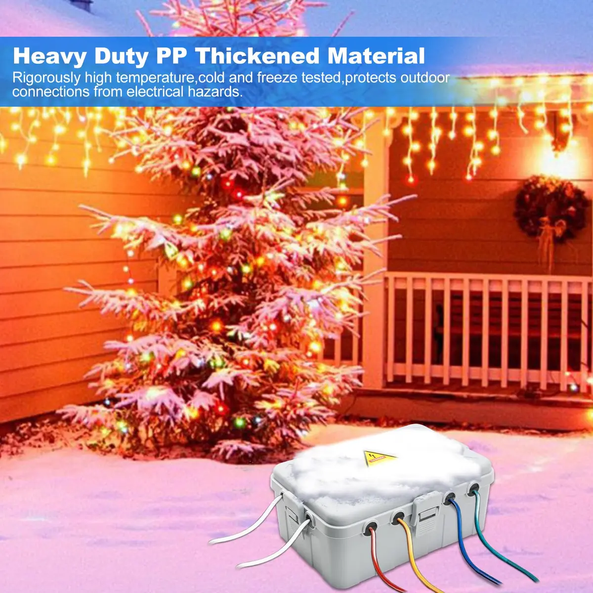 Hrensaw Large Outdoor Electrical Box 12.5x8.5x5 inch IP54 Waterproof Weatherproof Cover - view 6
