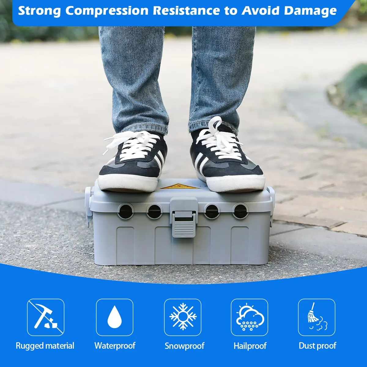 Hrensaw Large Outdoor Electrical Box 12.5x8.5x5 inch IP54 Waterproof Weatherproof Cover - view 7