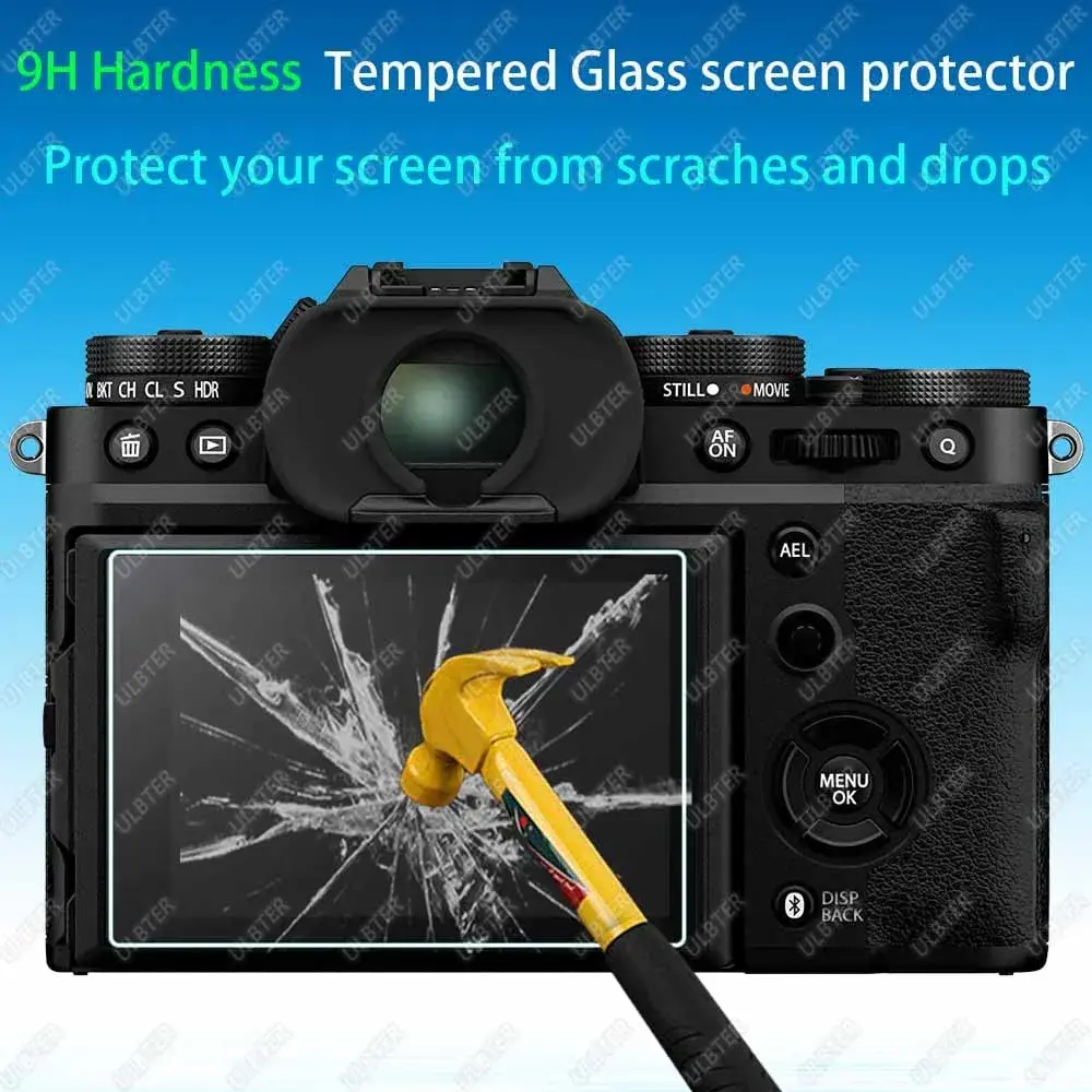 ULBTER 9H Tempered Glass Screen Protector & Hot Shoe Cover for Fujifilm X-T5 | 3-Pack, 0.3mm Thickness - view 3