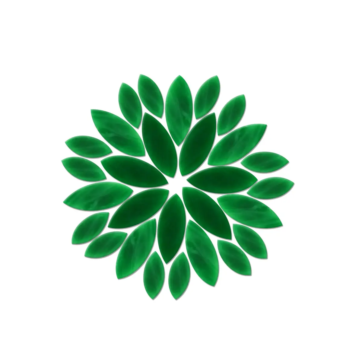 Yoption Petal Mosaic Tiles 100 Pieces | Hand-Cut Glass Flower Leaves for Art & Home Decor - view 6
