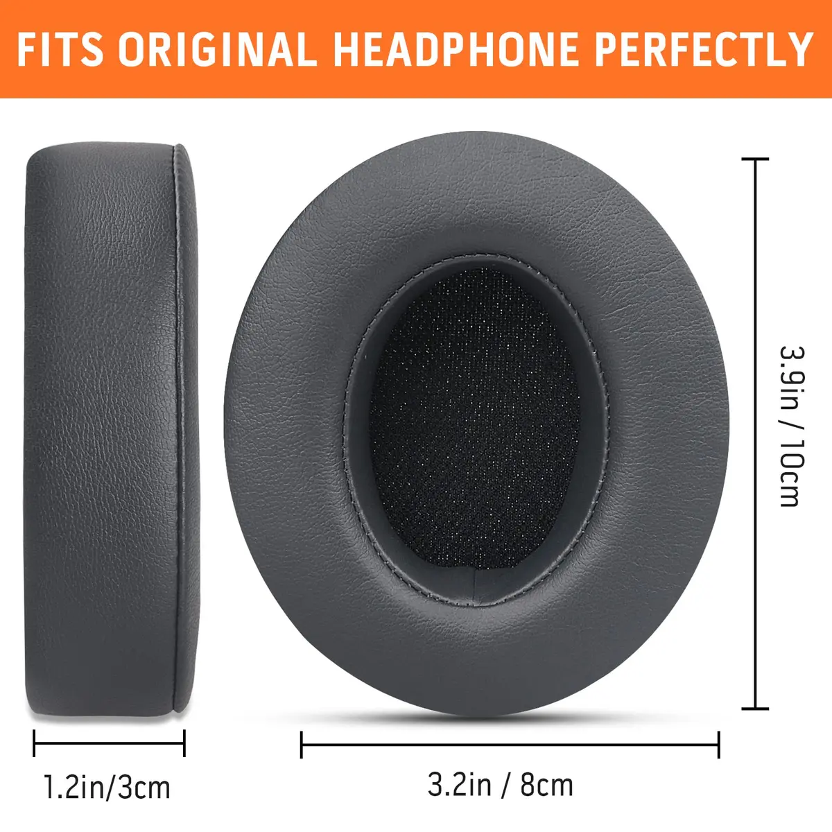 GEVO Replacement Ear Pads for Beats Studio 3 | Thicker Memory Foam, Titanium Grey, Easy Fit - view 8