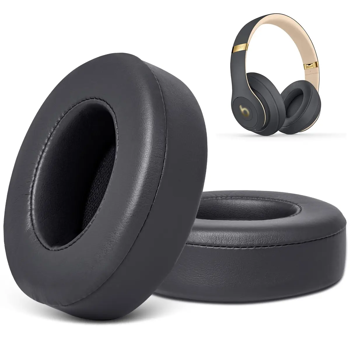 GEVO Replacement Ear Pads for Beats Studio 3 | Thicker Memory Foam, Titanium Grey, Easy Fit - view 9
