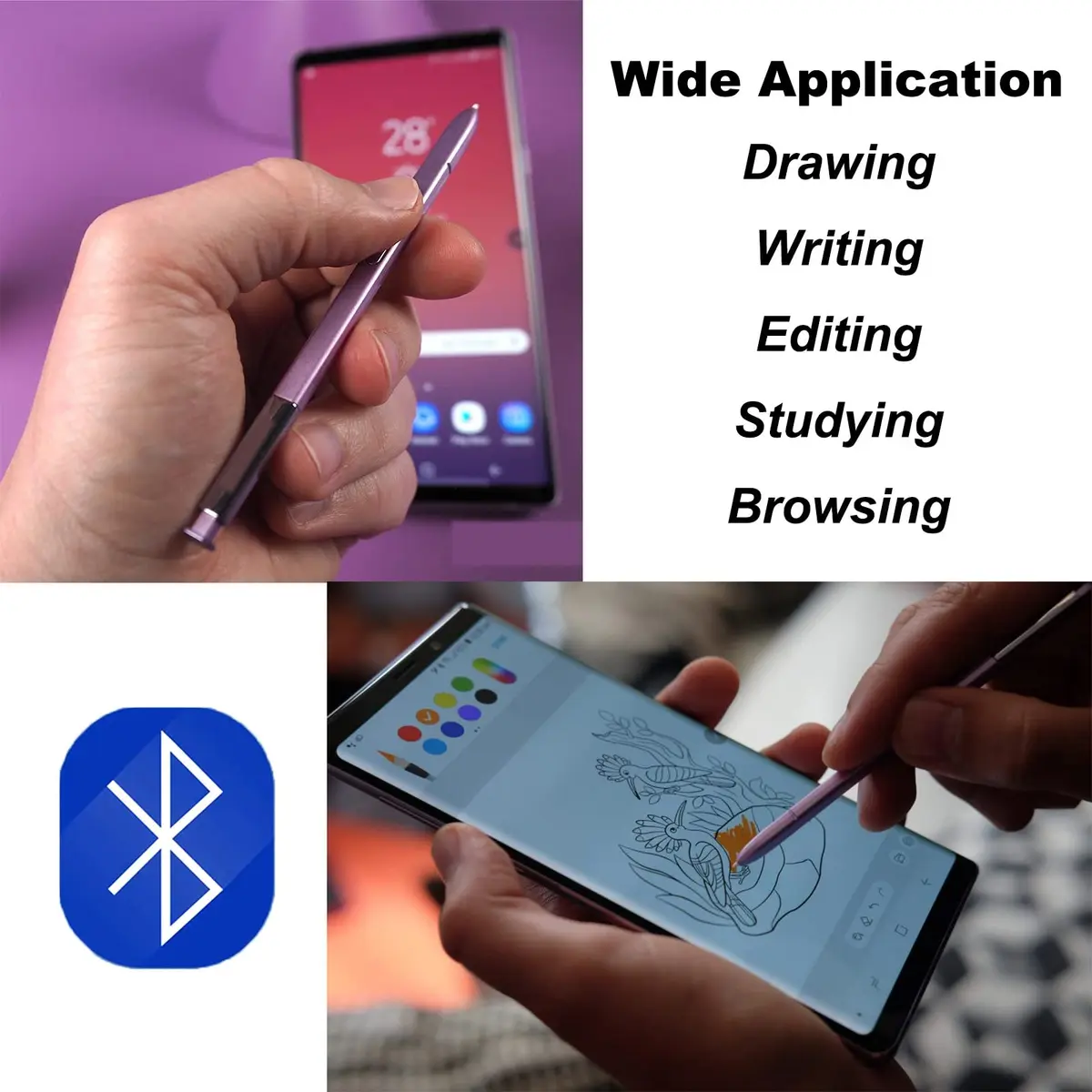 Dogxiong Note 9 Pen Replacement for Samsung Galaxy Note 9 SPen, Bluetooth, Lavender Purple | High-Quality Stylus - view 5