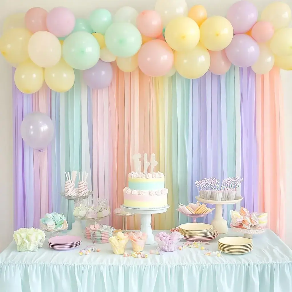 Captain Decor Pastel Crepe Paper Streamers | 8 Rolls, 656ft Total - view 2