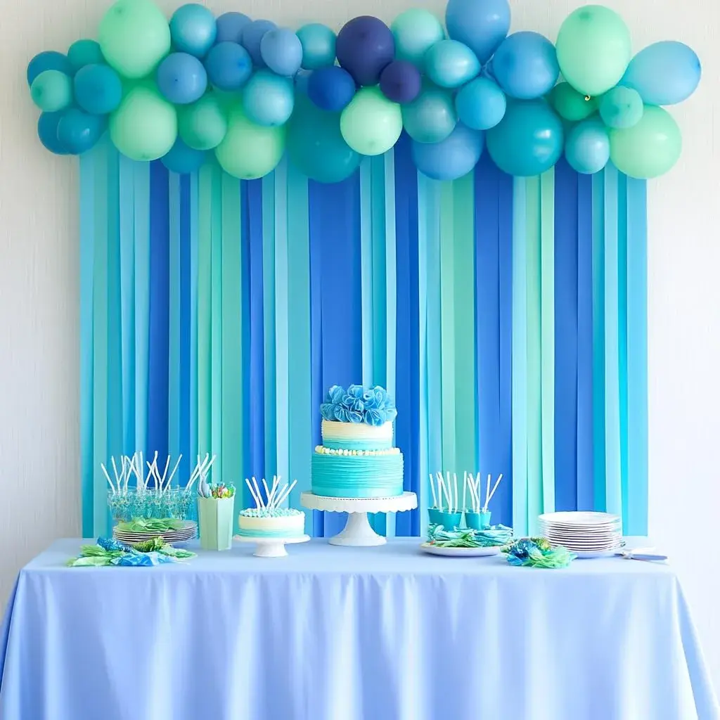 Captain Decor Blue Crepe Paper Streamers | 6 Rolls, 492ft Total Length - view 2