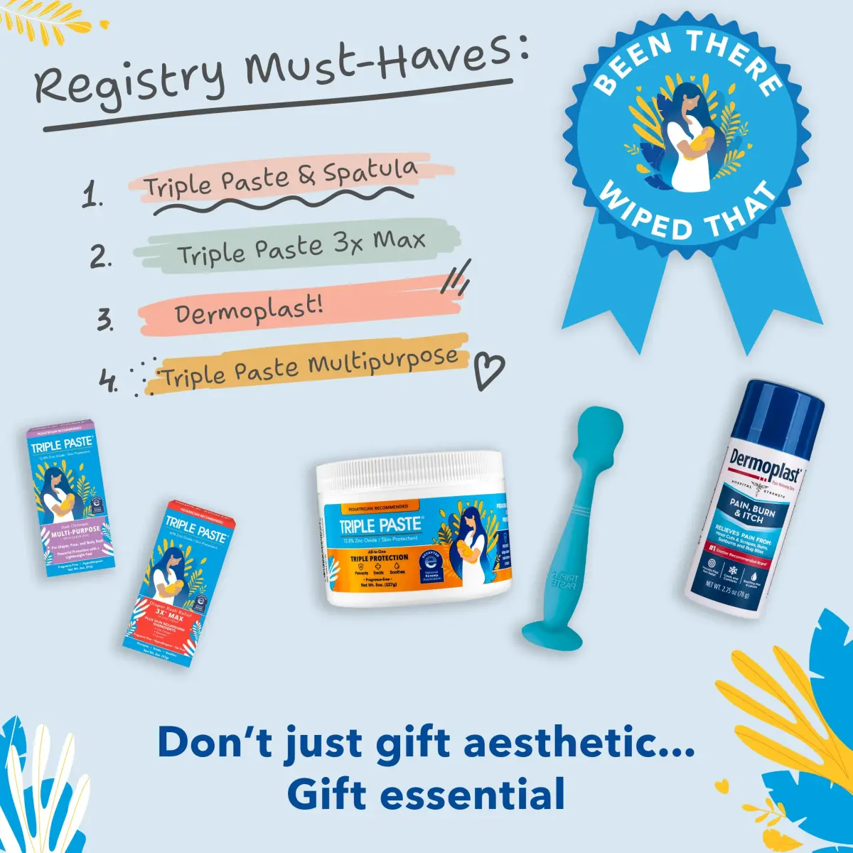 Triple Paste Diaper Rash Cream & Baby Spatula Bundle, 227 g (8 oz) | Pediatrician-Recommended Skin Protectant - view 4