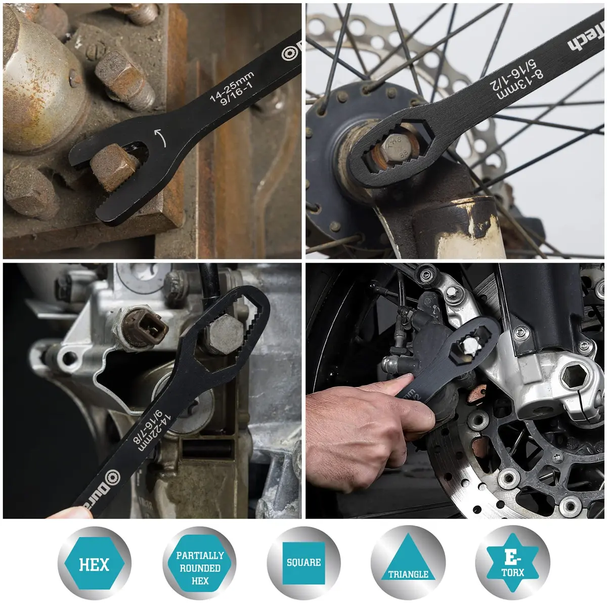 DURATECH Universal Wrench Set, SAE & Metric, 38 Sizes, 12 in Long | Corrosion-Resistant Carbon Steel - view 6