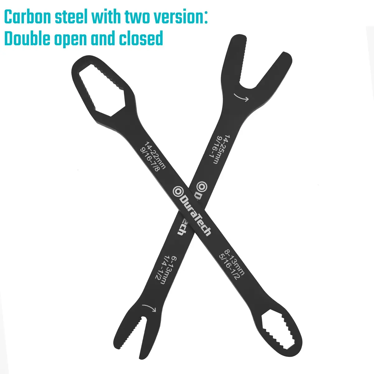 DURATECH Universal Wrench Set, SAE & Metric, 38 Sizes, 12 in Long | Corrosion-Resistant Carbon Steel - view 2
